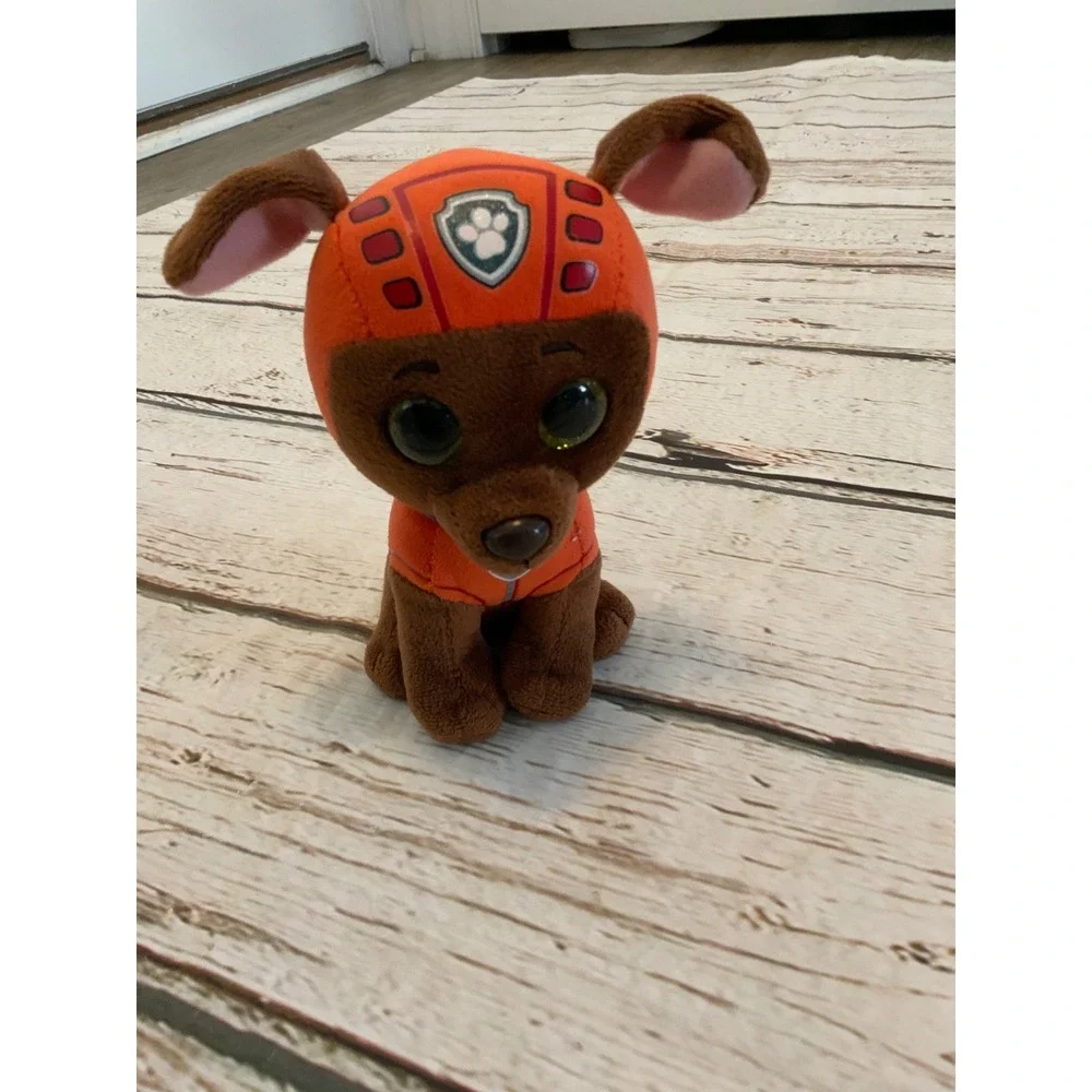 Ty Beanie Boos Paw Patrol Zuma Dog Plush Orange Lifeguard Helmet Stuffed Animal